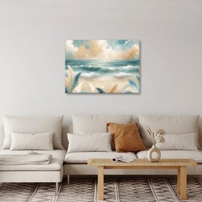 Tablou – Plajă pictată în culori delicate (70x50 cm)