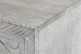 Comoda, gri, din lemn de mango si metal, Mandala