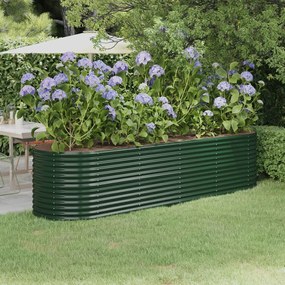 Jardiniera gradina verde 296x80x68 cm otel vopsit electrostatic 1, Verde, 296 x 80 x 68 cm