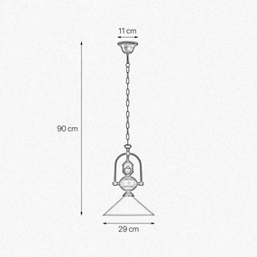 Pendul stil clasic italian din alama Fiordo