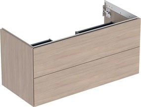 Dulap baza suspendat Geberit One stejar bej 105 cm cu 2 sertare