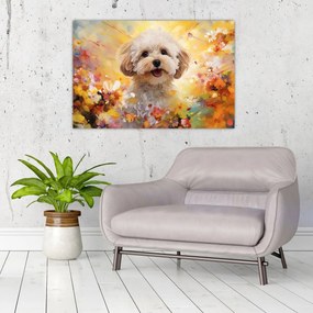 Tablou - Câine fericit (90x60 cm)