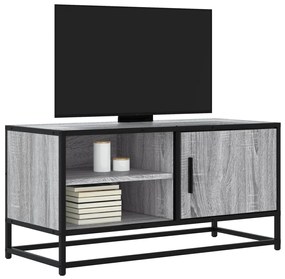 vidaXL Dulap TV, gri sonoma, 80x34,5x40 cm, lemn prelucrat și metal