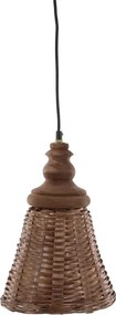 Lustra împletită manual din rattan si rachita, D22 cm