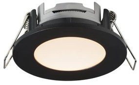 Spot incastrabil LED pentru baie IP65 Leonis negru 2700K