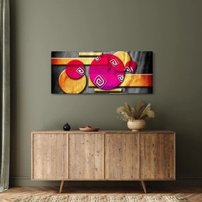 Tablou abstract cu simboluri istorice (120x50 cm)