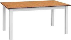 Masă lemn masiv alb-natur Extensibilă Linea 150/197x93cm
