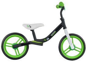 Bicicleta pedagogica fara pedale pentru copii NOVOKIDS™ Ziggy , roti 12" inch, 3-5 ani, Maxim 25 kg, Cadru metalic, Roti din spuma, Verde