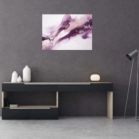 Tablou - Artă fluidă violet (70x50 cm)