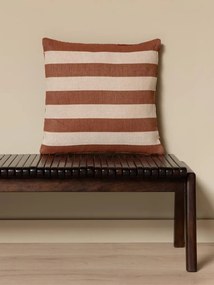 Pernă decorativă din lână și bumbac, multicolor, țesătură kilim în nuanțe de cărămiziu, verde și galben, finisaj artizanal, 50 x 50 cm, „Tikana”