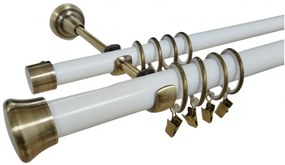 Galerie dubla FULDA - 25/19 - alb/aur antic (Alege marime: 120 cm)