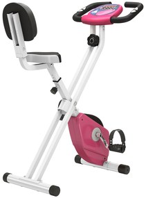 HOMCOM Bicicletă Fitness Pliabilă cu 5 Poziții, Rezistență Magnetică 8 Nivele, Antrenament Acasă, 43x97x109cm, Gri și Negru | Aosom Romania