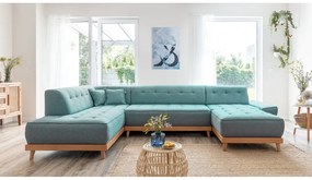 Colțar turcoaz extensibil (cu colț pe partea stângă /în formă de "U") Dazzling Daisy – Miuform