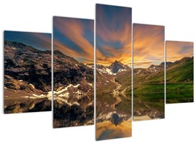 Tablou - Oglindirea în lacul montan (150x105 cm)