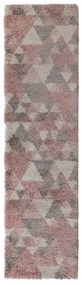 Covor tip traversă Flair Rugs Nuru, 60x230 cm, roz-gri