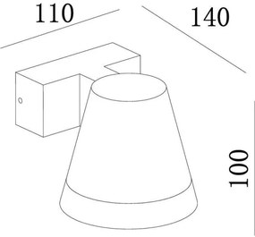 Aplică LED de exterior Deko-Light 731076 SERPENTIS 6,2W/230V IP54 negru