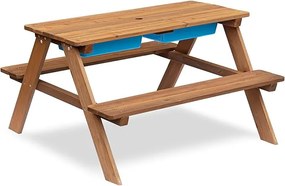 Banca de gradina pentru copii cu masa de joaca PLAYLAND 88x88x51 cm