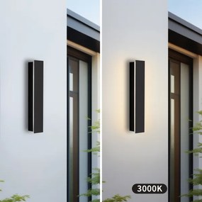 Brilagi - Aplica de exterior LED LINEAR, 8 W, 230 V, 3000 K, IP65, negru