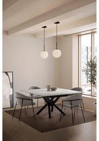 Masă de dining extensibilă cu blat din piatră cu blat suplimentar 90x150 cm Arlene – Marckeric