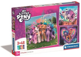 Micul meu ponei Doodles Puzzle Clementoni 3x48 piese