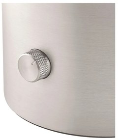 Veioză argintie LED din aluminiu cu abajur din sticlă (înălțime 32 cm) Iris – Blomus