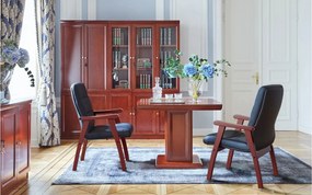 Scaun lemn masiv de conferința Toronto II Personalizabil, 62 × 70 × 101 cm - Maro