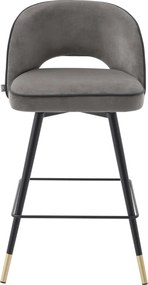 Set de 2 scaune de bar design modern Cliff, H-92,5cm gri 114324 HZ