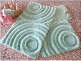 Set 3 covorașe de baie Confetti Bathmats Sparkle, verde deschis