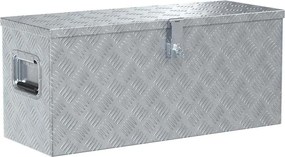 vidaXL Cutie din aluminiu, 80 x 30 x 35 cm, argintiu