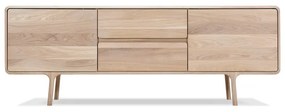 Comodă TV din lemn masiv de stejar Gazzda Fawn Natural