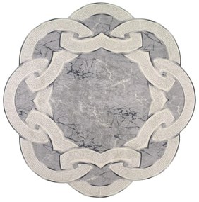 Covor rotund gri ø 100 cm - Vitaus