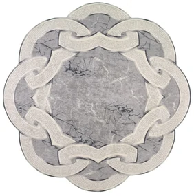 Covor rotund gri ø 160 cm - Vitaus
