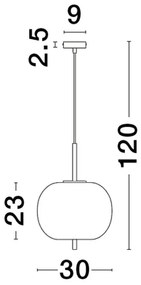 Lustra/Pendul design modern LATO D-30cm