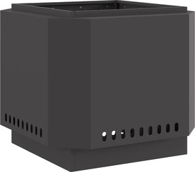 vidaXL Focar Fără Fum Negru 58 x 58 x 51 cm Oțel laminat la rece