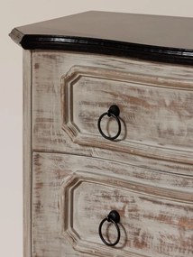 Comoda din lemn de mango, cu 3 sertare, aspect vintage, Antique