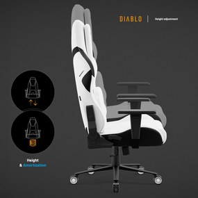 Scaun gaming alb Diablo X.One Prime, Normal Size, Ghosted White