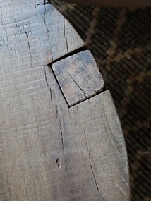Masuta de cafea rotundă din lemn reciclat, natur, Ø72 cm, Grimaud