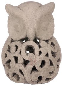 Decorațiune Bufniță pentru lumânări, 14 x 14 x 19 cm, beton