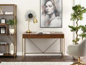Masă PC Unica (nuc + auriu). 1109857