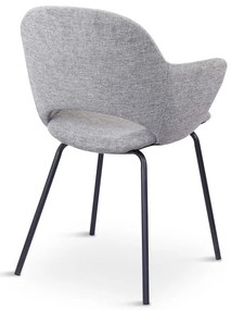 Set de scaune de sufragerie gri deschis 2 buc. tapițat Rowley – Unique Furniture