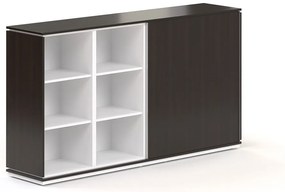 Dulap mediu Creator 202,2 x 44,5 x 115,5 cm, alb / wenge