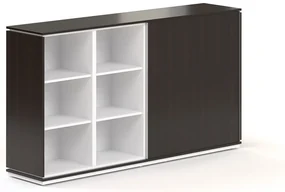 Dulap mediu Creator 202,2 x 44,5 x 115,5 cm, alb / wenge