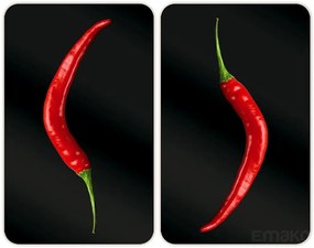 Plăci de protecție pentru aragaz, HOT CHILI – 2 bucăți, WENKO, ardei iute