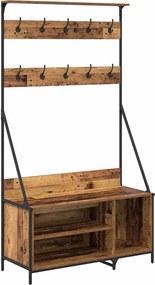 vidaXL Suport pentru Hârtie Lemn Vechi 100 x 41 x 184 cm Lemn compozit