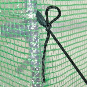 Outsunny Seră de grădină PE, seră de balcon, folie consolidată 140 g/m², structură din oţel, uşă pliabilă cu fermoar, pentru legume plante flori, interior şi exterior, 300 x 100 x 200 cm, verde | Aosom Romania