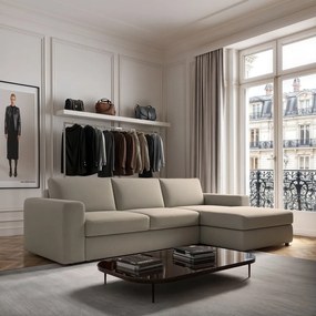 Colțar bej (cu colț pe partea dreaptă, cu șezlong) Baga – Rodier