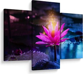 Tablou cu lotus pe apă (90x60 cm)
