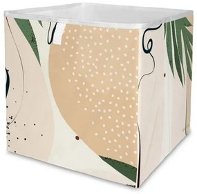 Cutie depozitare din microfibră Butter Kings Abstract Dark, 32 l, bej