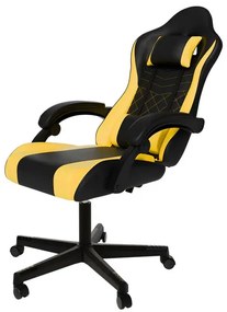Juskys Scaun de birou HyperSeat - negru/galben