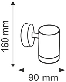 Corp de iluminat perete exterior OLIMP 2 1xGU10/8W/230V